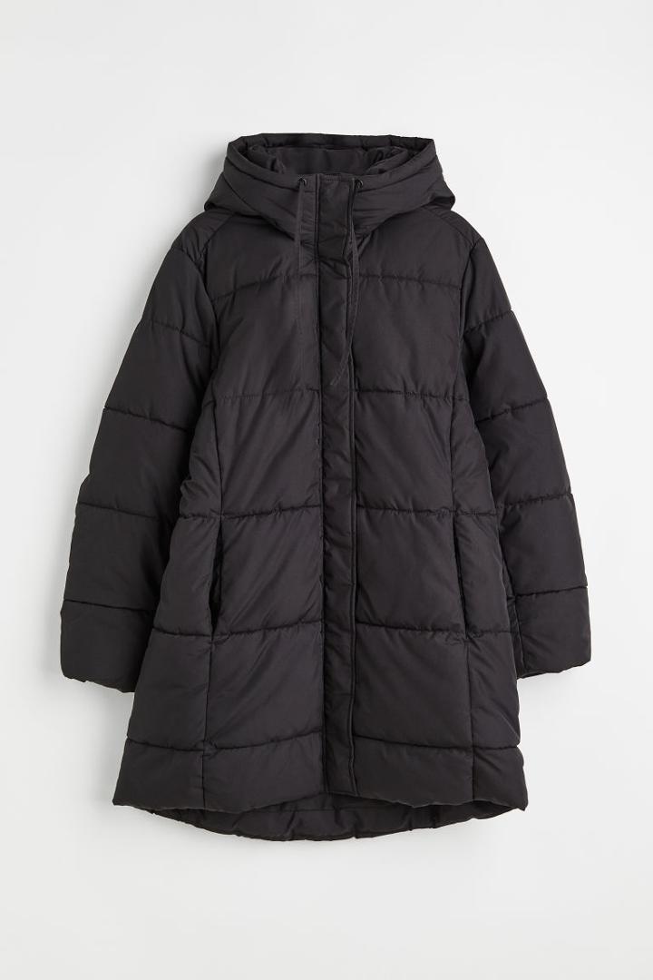 H & M - H & M+ Hooded Puffer Jacket - Black