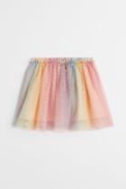 H & M - Glittery Tulle Skirt - Pink