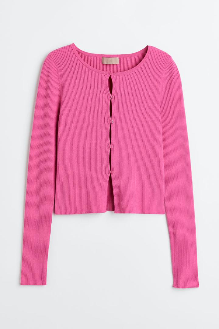 H & M - Viscose-blend Cardigan - Pink