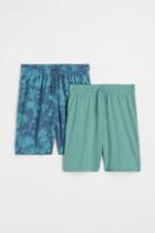 H & M - 2-pack Sports Shorts - Green