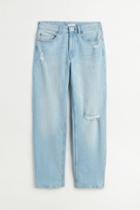 H & M - Straight Regular Ankle Jeans - Blue