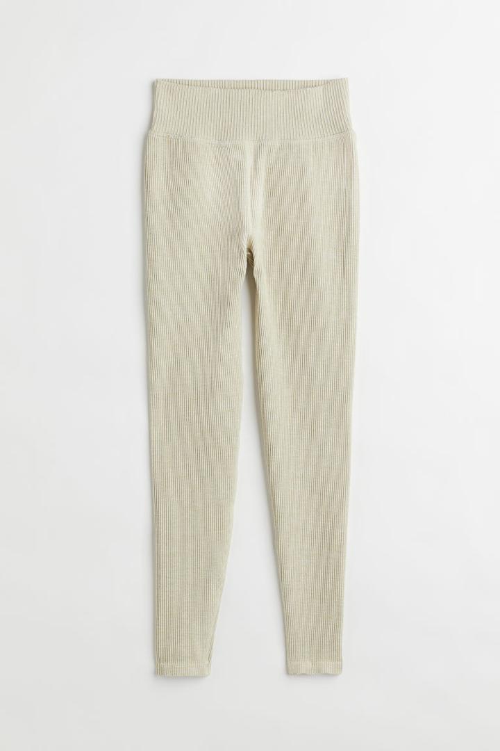 H & M - Seamless Sports Leggings - White