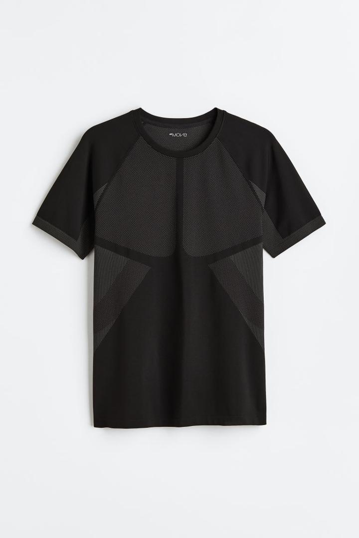 H & M - Drymove&trade; Seamless Sports Shirt - Black