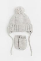 H & M - Knitted 2-piece Set - White