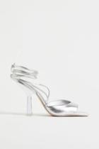 H & M - Shimmering Metallic Sandals - Silver