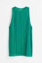 H & M - Crochet-look Beach Dress - Green