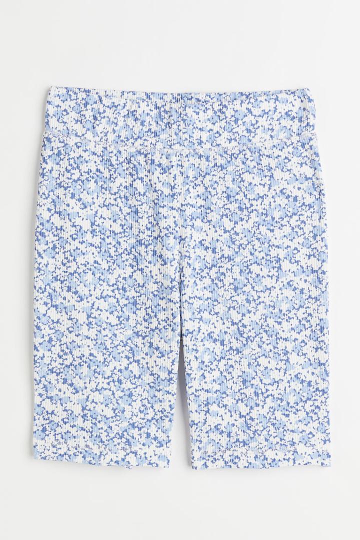 H & M - Ribbed Bike Shorts - Blue
