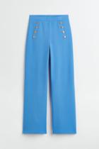 H & M - Button-front Pants - Blue