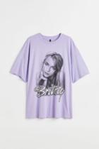 H & M - H & M+ Oversized Printed T-shirt - Purple