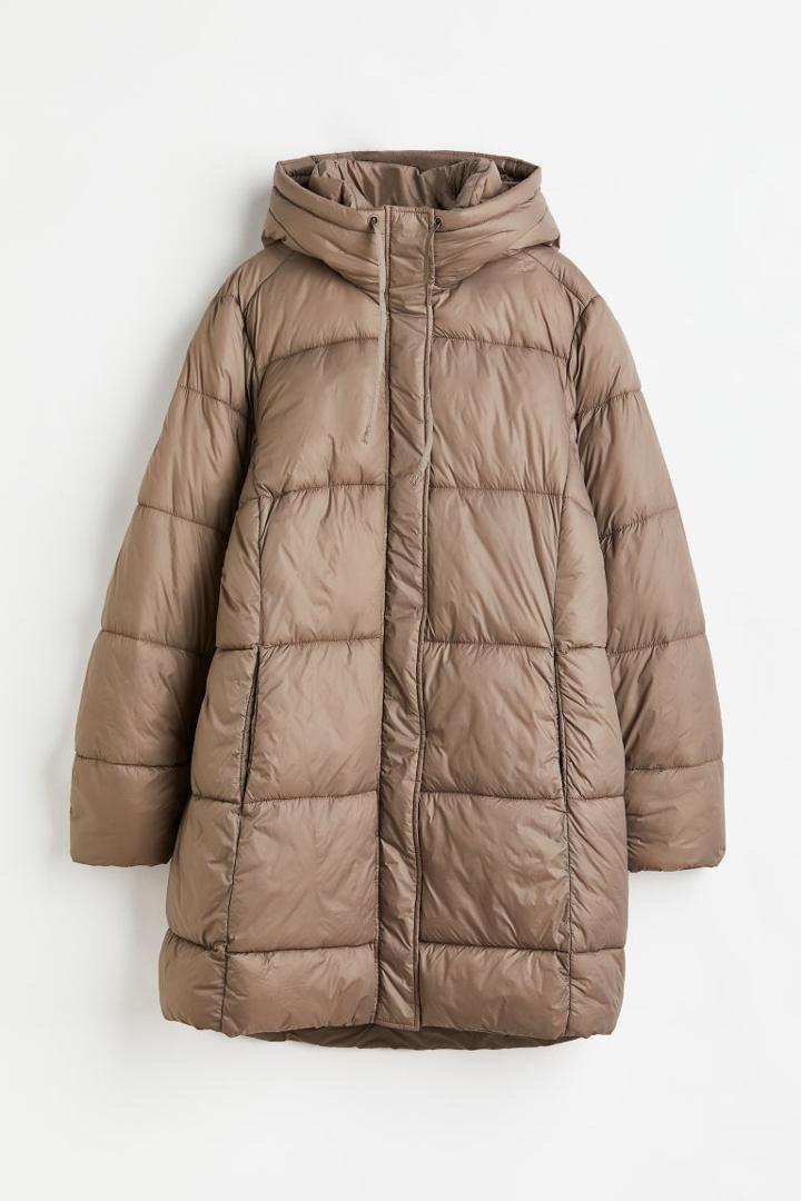 H & M - H & M+ Hooded Puffer Jacket - Brown