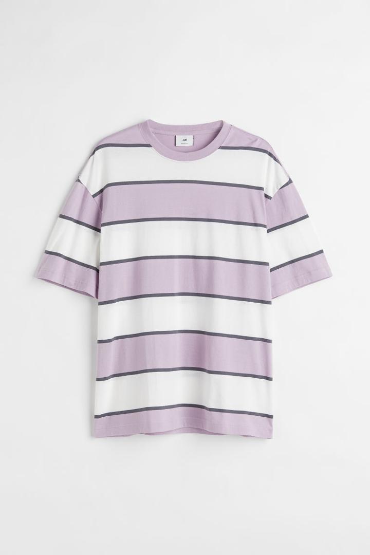 H & M - Patterned T-shirt - Purple
