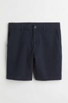 H & M - Regular Fit Cotton Chino Shorts - Blue