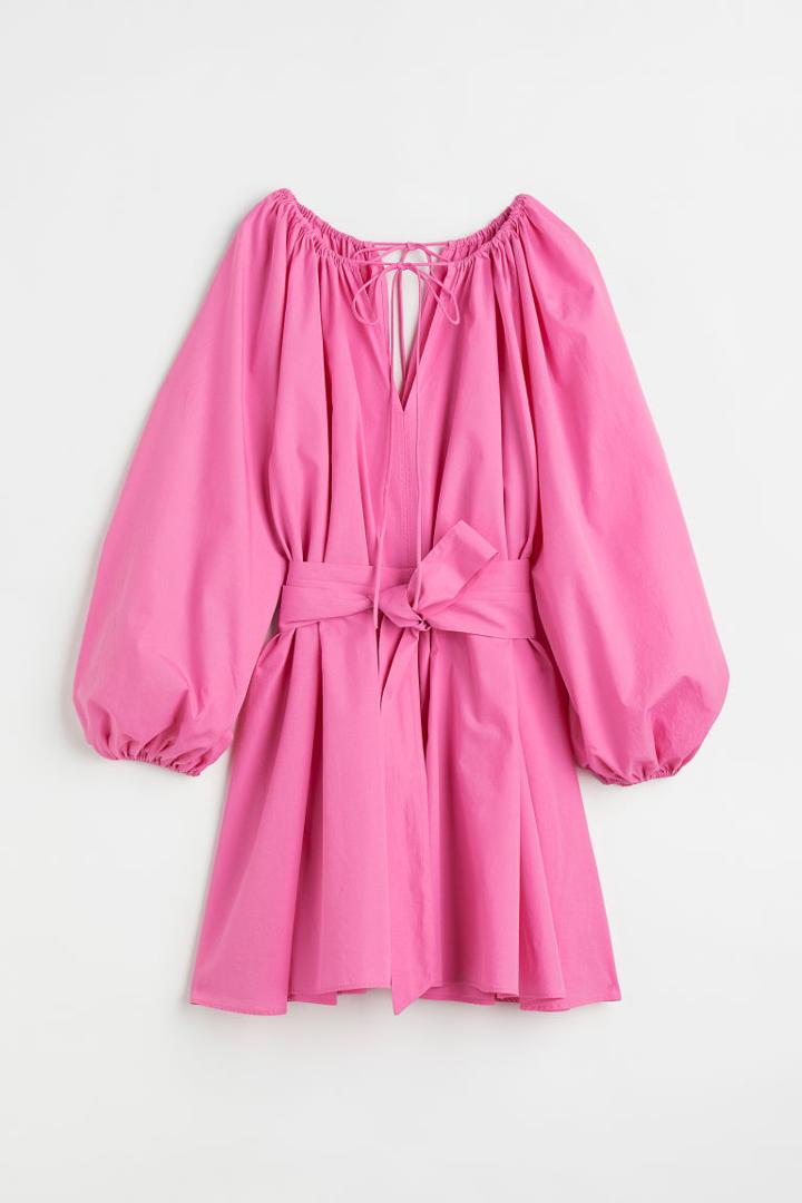 H & M - Tie Belt Dress - Pink