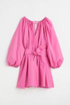 H & M - Tie Belt Dress - Pink
