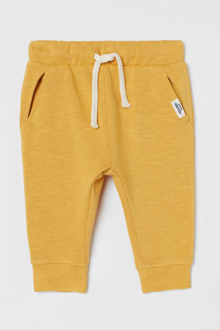 H & M - Cotton Joggers - Yellow