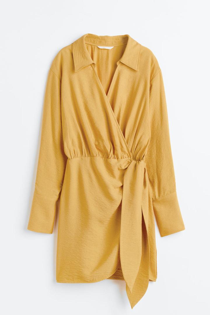 H & M - Wrap Dress - Yellow