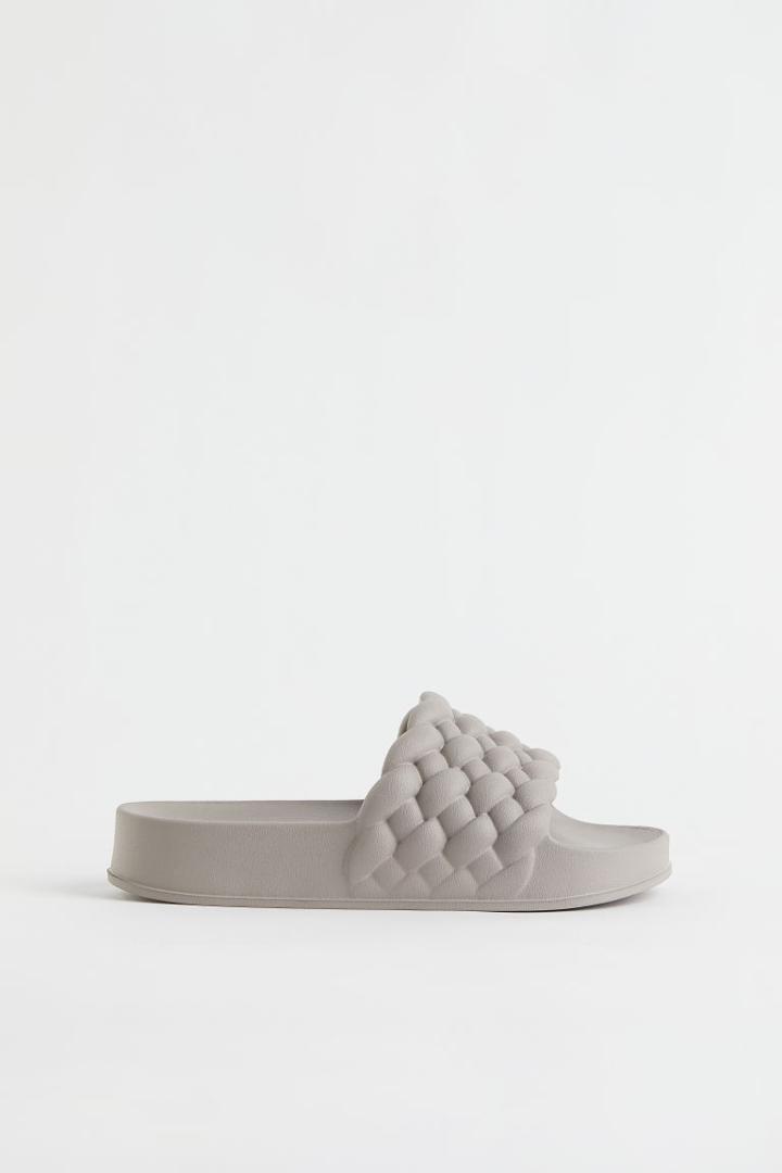 H & M - Textured Pool Shoes - Brown
