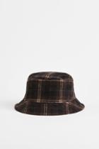 H & M - Corduroy Bucket Hat - Brown