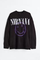 H & M - H & M+ Jacquard-knit Sweater - Black