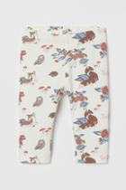 H & M - Brushed-inside Leggings - White