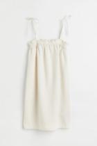 H & M - Waffled Jersey Dress - White