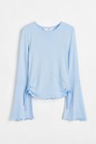 H & M - Draped Jersey Top - Blue