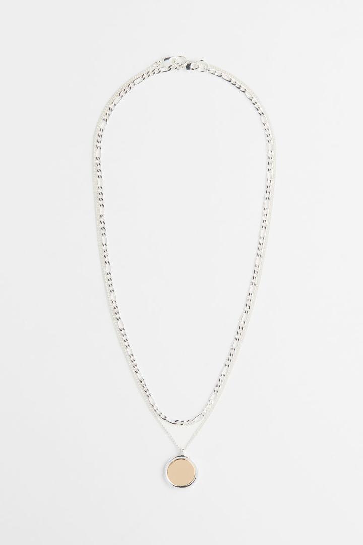 H & M - 2-pack Necklaces - Silver