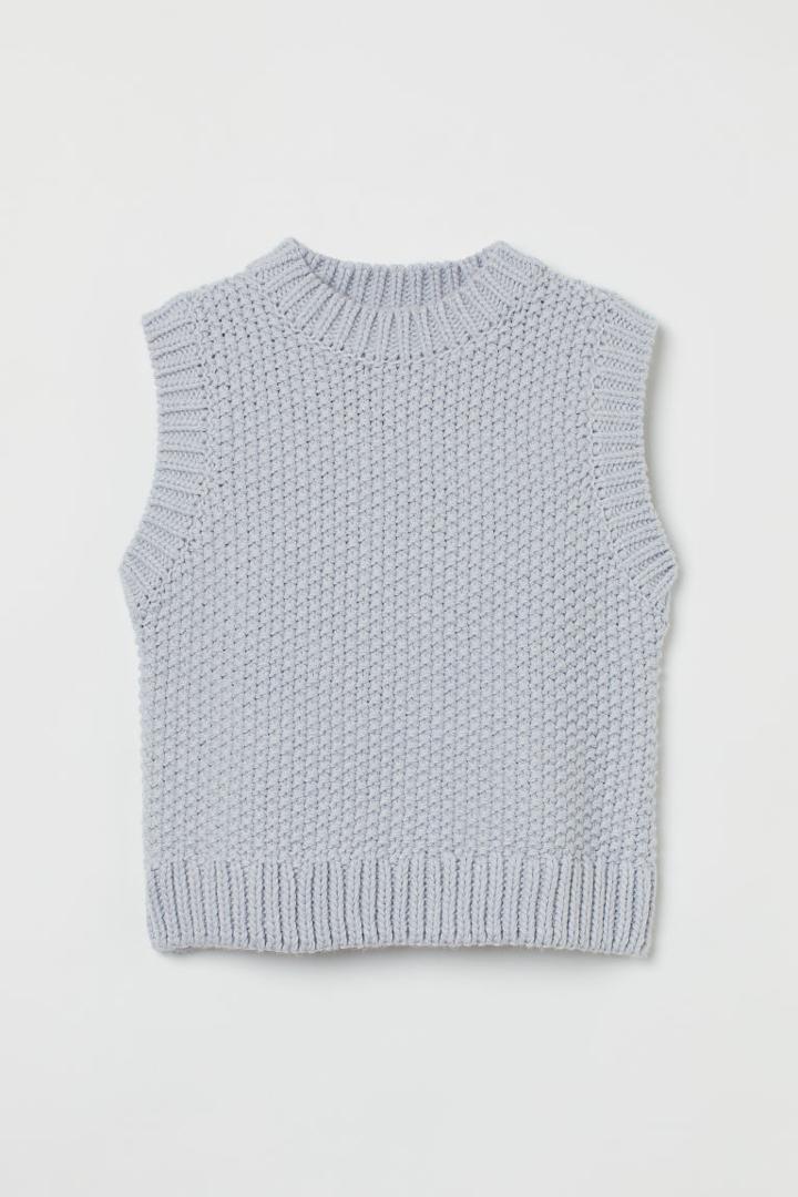 H & M - Knit Sweater Vest - Blue