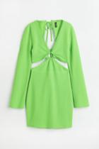 H & M - Cut-out Dress - Green