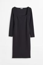 H & M - H & M+ Square-neck Dress - Black