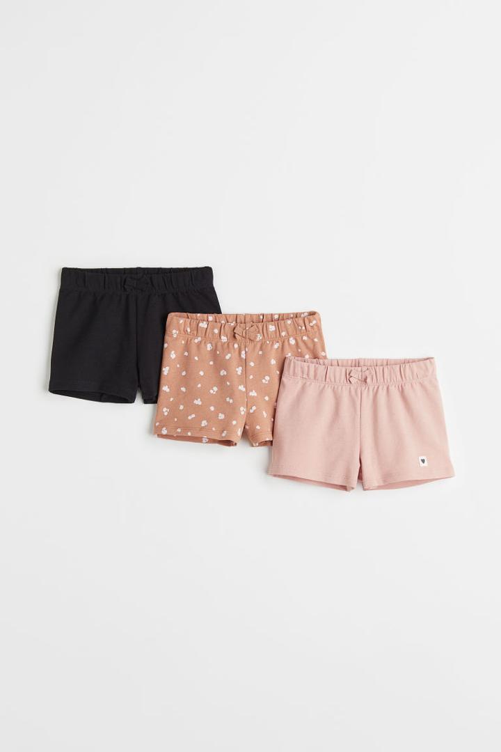 H & M - 3-pack Cotton Shorts - Orange