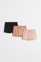 H & M - 3-pack Cotton Shorts - Orange