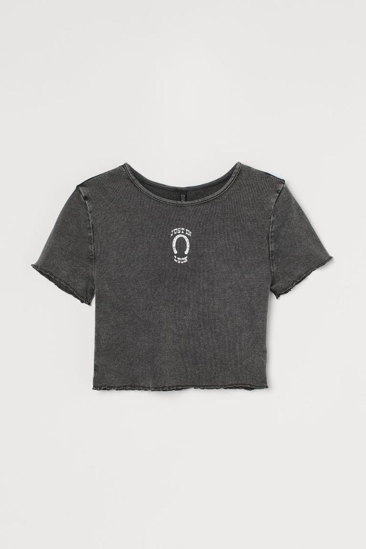 H & M - Crop Top - Gray
