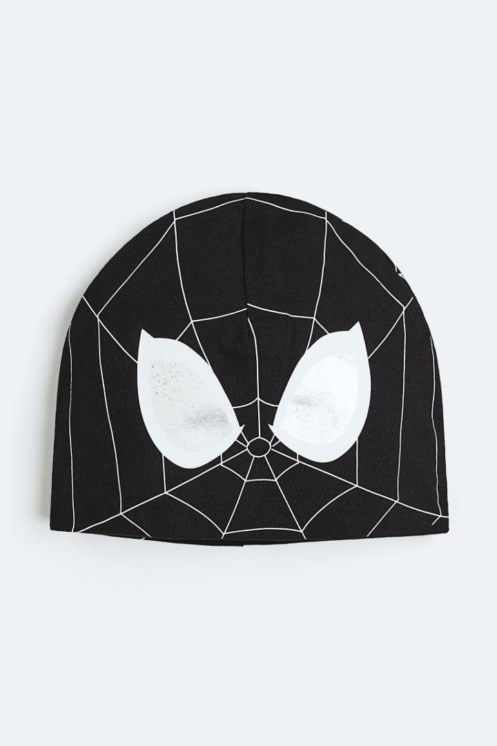 H & M - Printed Jersey Hat - Black