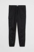 H & M - Regular Fit Cargo Pants - Black