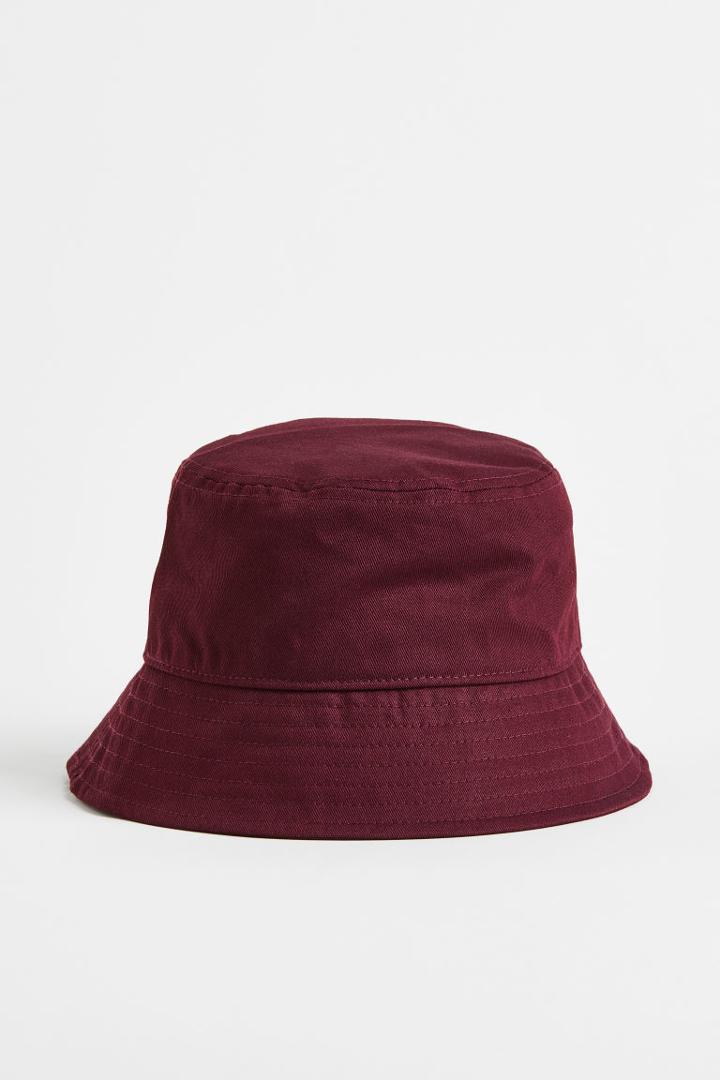H & M - Cotton Bucket Hat - Red