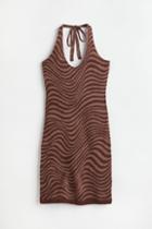 H & M - Knit Halterneck Dress - Brown