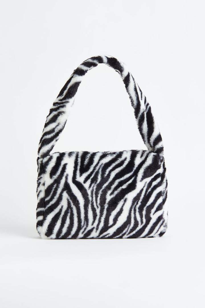 H & M - Faux Fur Bag - Black