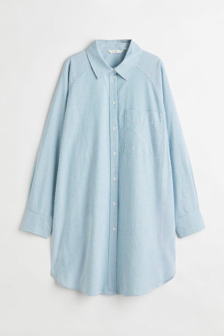 H & M - Oversized Oxford Shirt - Green