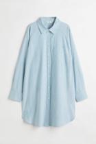 H & M - Oversized Oxford Shirt - Green