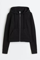 H & M - Fitted Hooded Jacket - Black