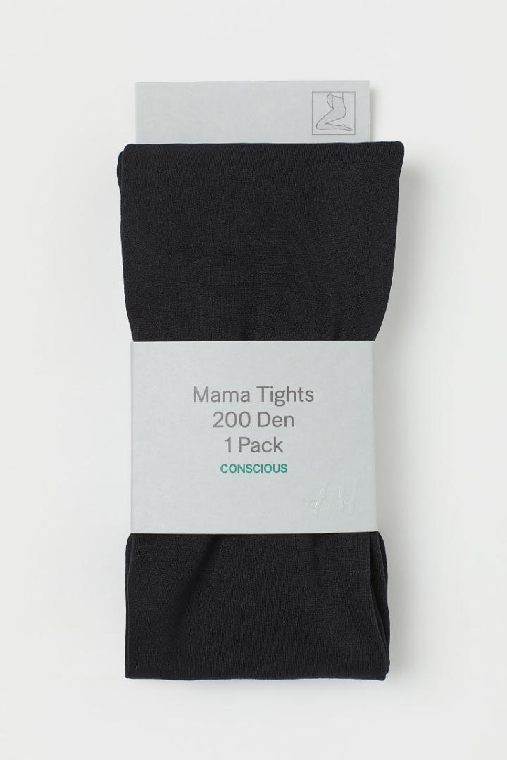 H & M - Mama Tights 200 Denier - Black