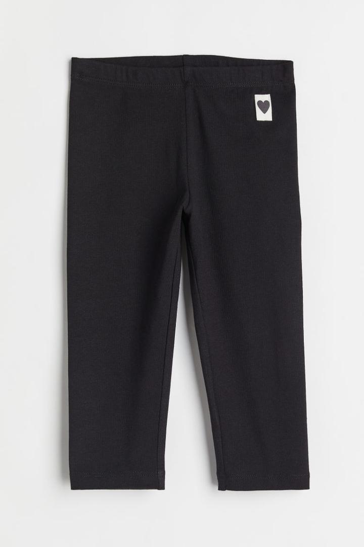 H & M - 3/4-length Leggings - Black