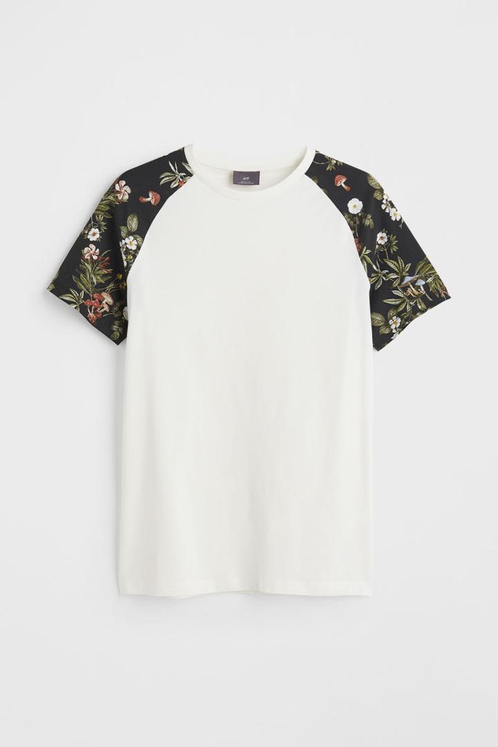 H & M - Muscle Fit Cotton T-shirt - White