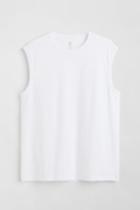 H & M - Regular Fit Coolmax Shirt - White