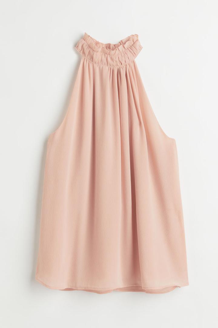 H & M - A-line Chiffon Top - Orange