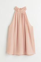 H & M - A-line Chiffon Top - Orange