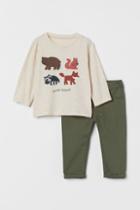 H & M - 2-piece Set - Green