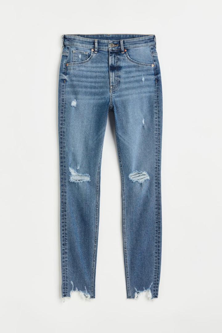 H & M - Ultra High Ankle Jeggings - Blue