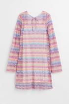 H & M - Lace-knit Dress - Pink
